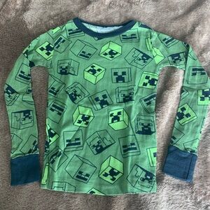 Minecraft Creeper Pajamas Top & Pant Set